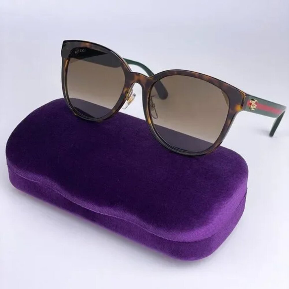 NWT Gucci GG0854SK 003 Cat Eye Havana Gradient Women Sunglasses